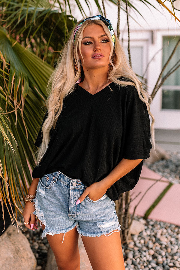 Happy Hour Habit Knit Top In Black Image - 3