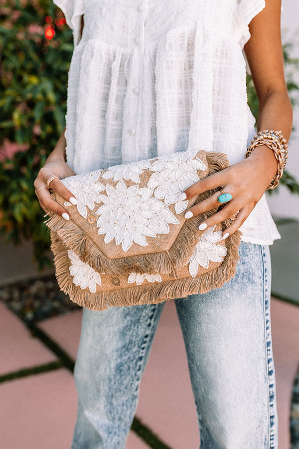 Magnolia Garden Embellish Clutch Image - 1