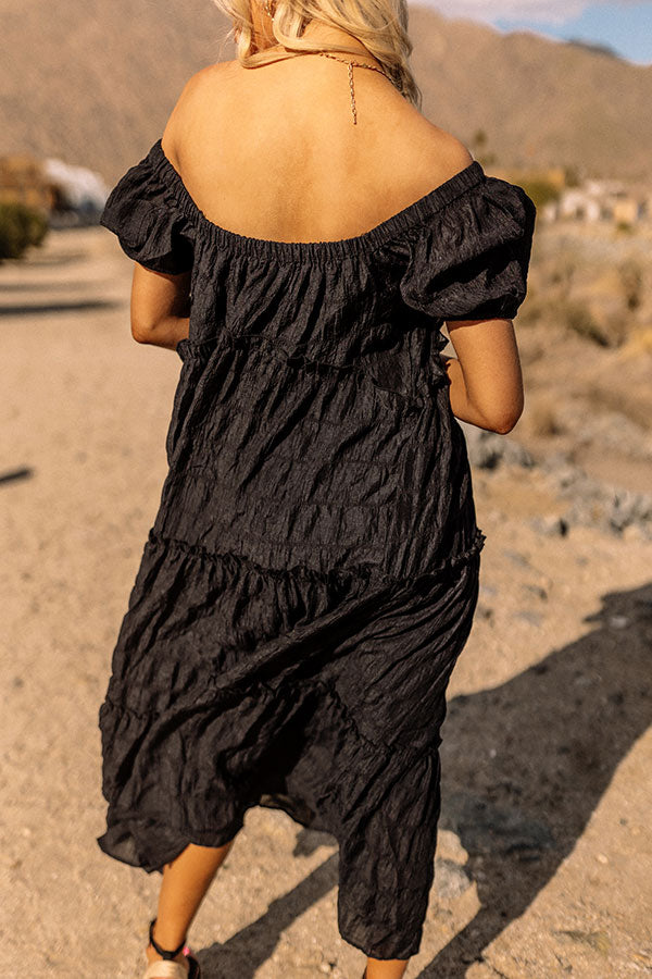 Mind On Mykonos Maxi In Black Image - 4