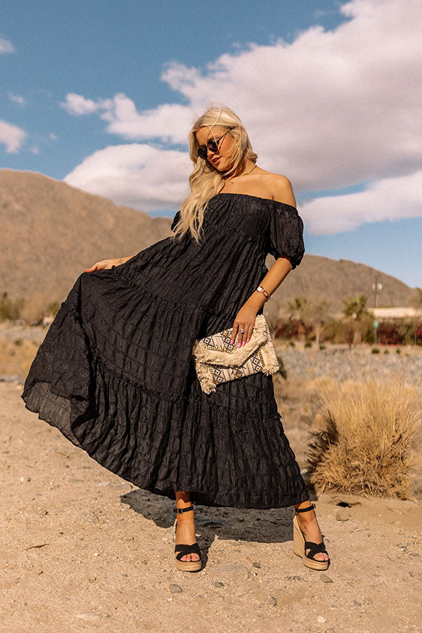 Mind On Mykonos Maxi In Black Image - 1