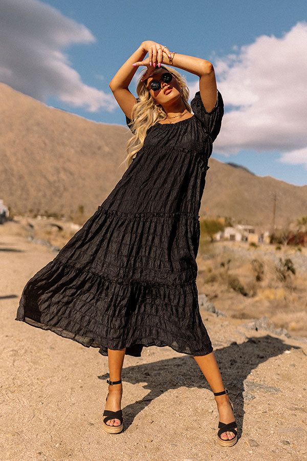 Mind On Mykonos Maxi In Black Image - 3