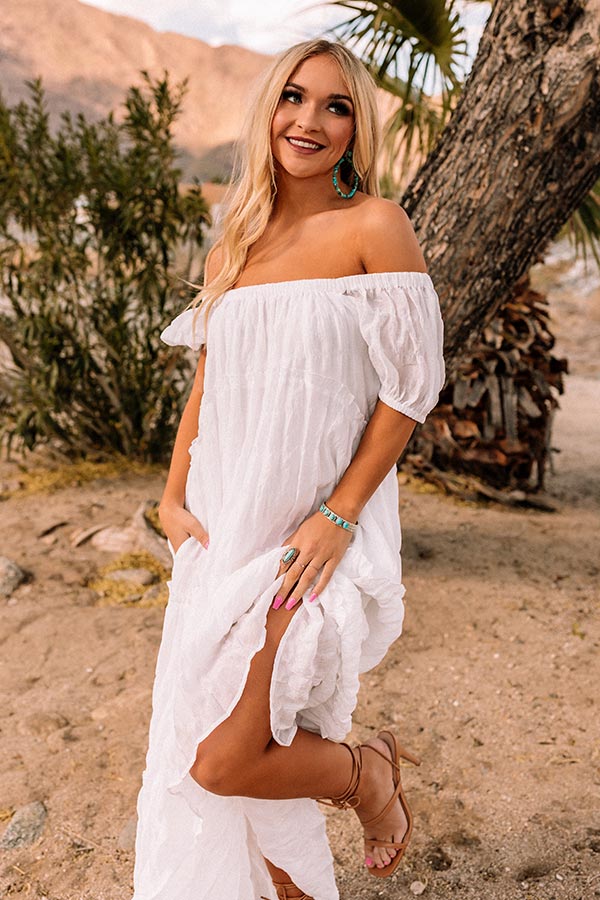 Mind On Mykonos Maxi In White Image - 4