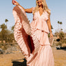Seeking Champagne Pleated Maxi Dress In Rose Quartz Image - 1