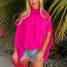 Local Flair Shift Top In Dark Fuchsia Image - 1