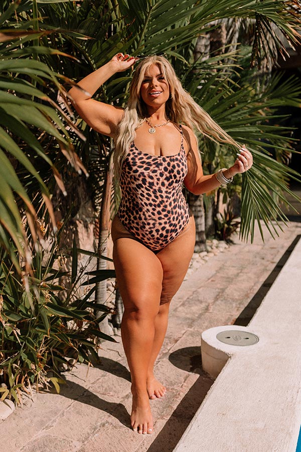 Just A Dip Leopard One Piece Swimsuit Curves