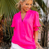 Cinema Date Shift Top in Hot Pink Image - 1