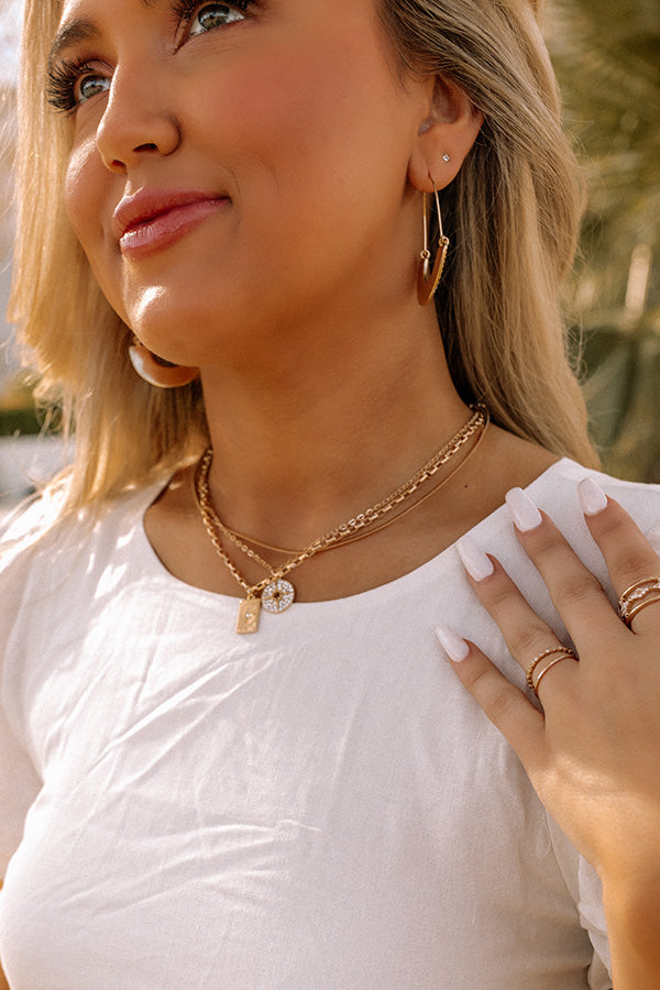 Scrolling By Layered Necklace