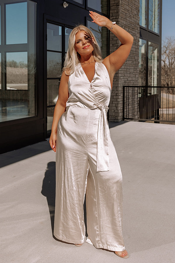Champagne Hangout Jumpsuit Curves Image - 2