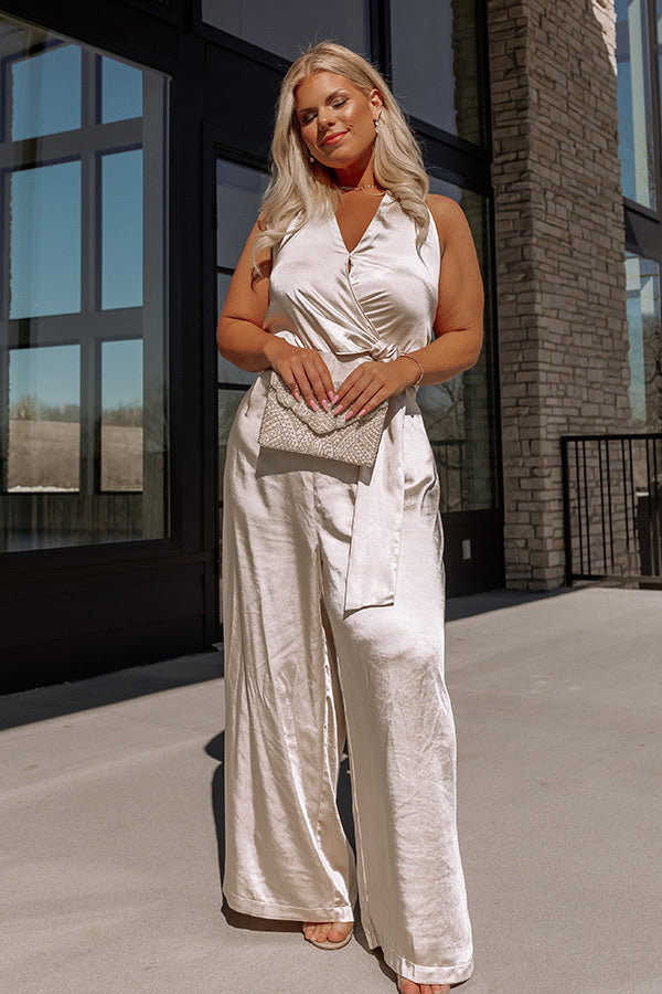 Champagne Hangout Jumpsuit Curves Image - 1