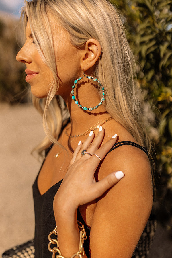 Hours To Go Turquoise Earrings Image - 3