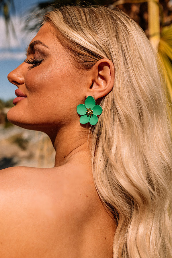 Dunes And Blooms Earrings In Green