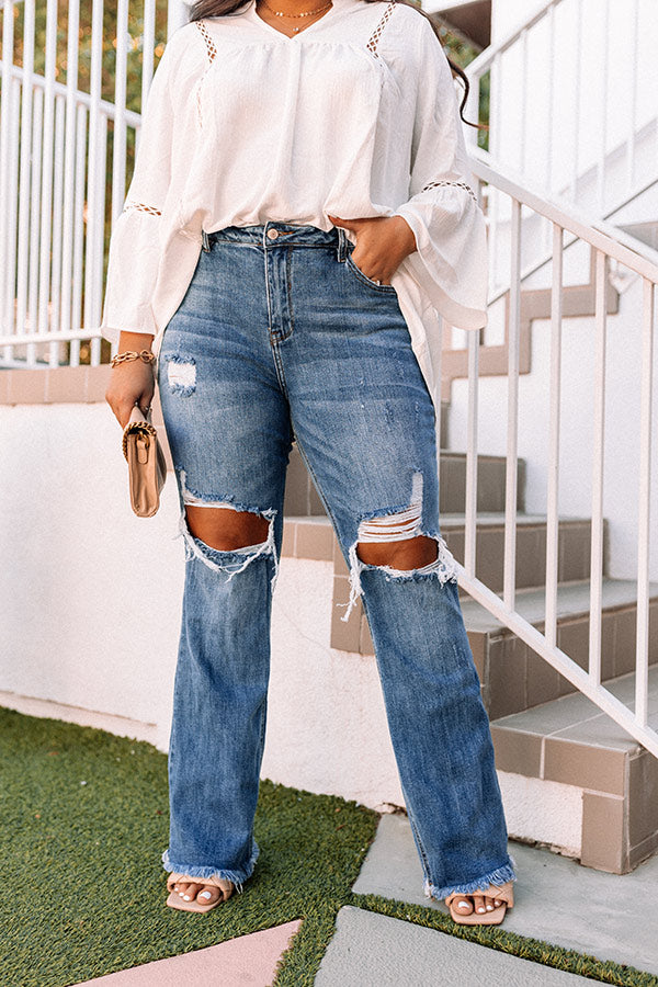 The Nora High Waist Distressed Jean Curves