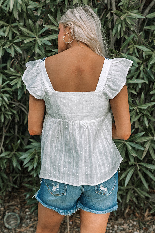 Palm Springs Chic Embroidered Tank Image - 5