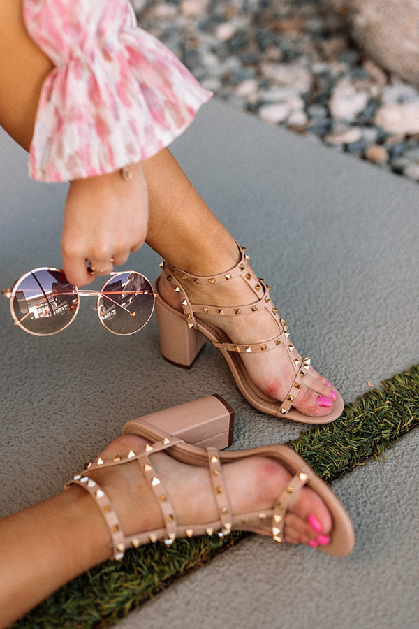 The Stafford Studded Heel In Natural Image - 4