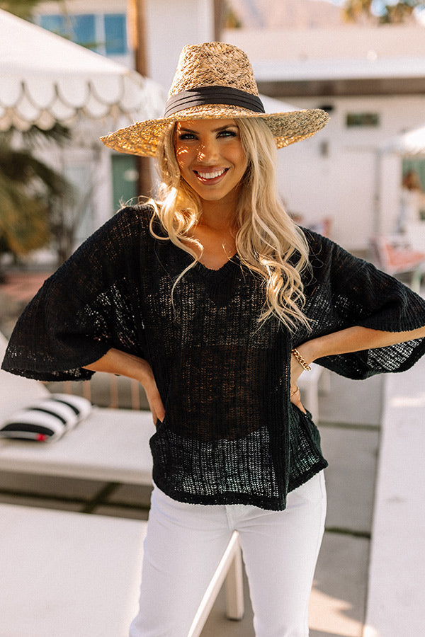 Vitamin Sea For Me Knit Top In Black Image - 1