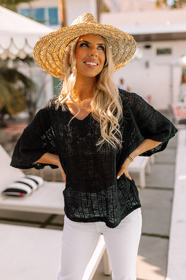 Vitamin Sea For Me Knit Top In Black Image - 2