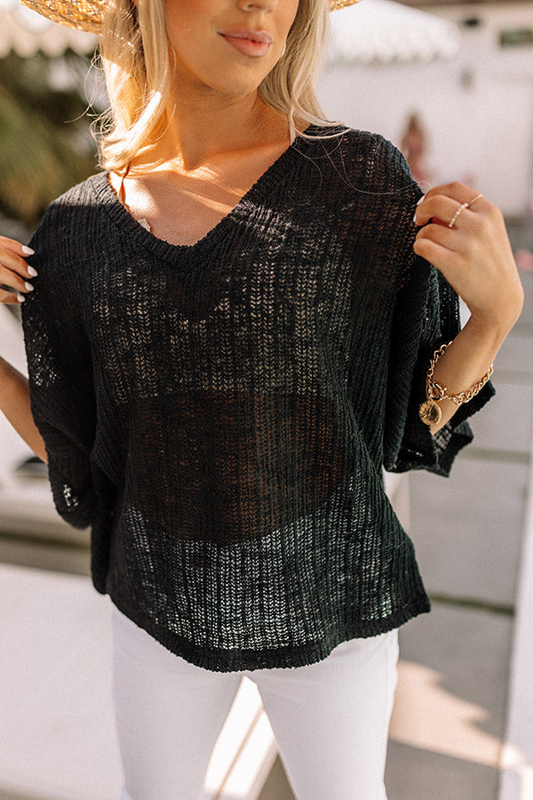 Vitamin Sea For Me Knit Top In Black Image - 3