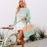 Cool Sea Breeze Knit Sweater In Aqua Image - 1