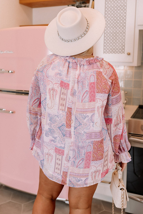 Simply Unforgettable Paisley Shift Top Curves Image - 4