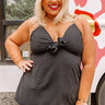 Days In The Sun Front Tie Top In Black Curves Image - 1