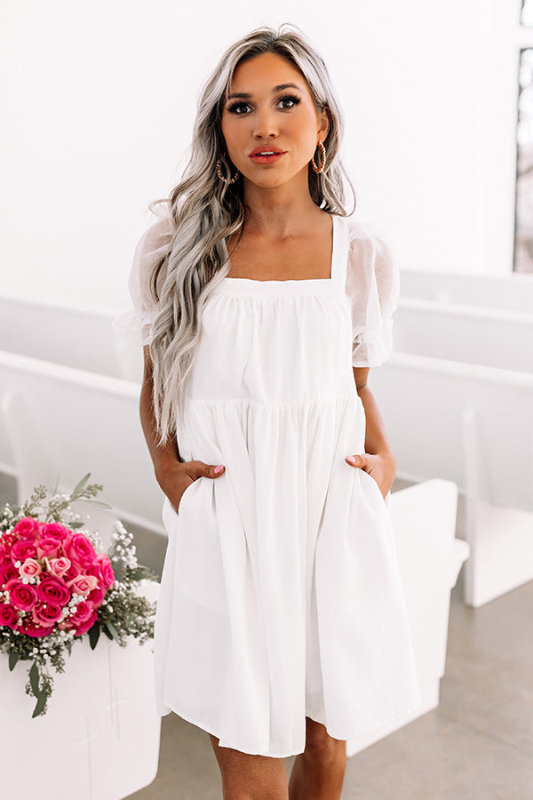 Instantly Lovestruck Babydoll Dress In White Image - 1