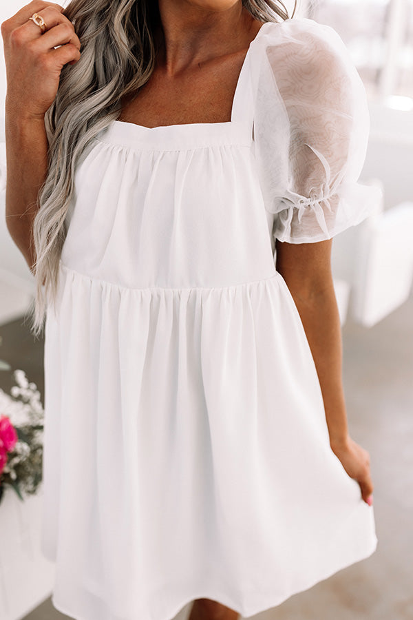 Instantly Lovestruck Babydoll Dress In White Image - 2