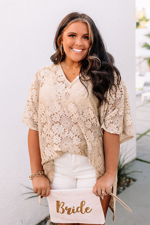 Take A Trip Lace Shift Tunic In Gold Curves Image - 1