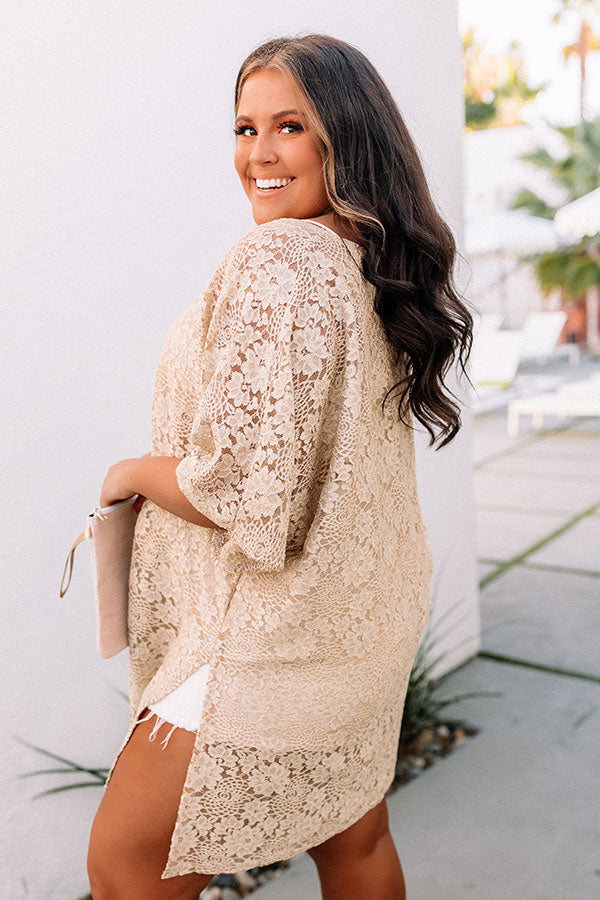 Take A Trip Lace Shift Tunic In Gold Curves Image - 5