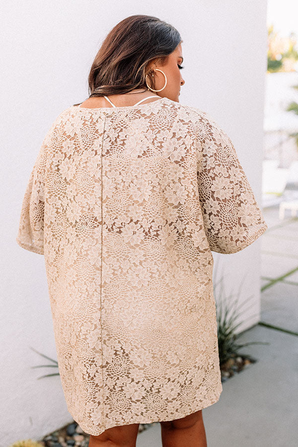 Take A Trip Lace Shift Tunic In Gold Curves Image - 4