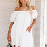 Connecting Over Cocktails Shift Dress In White Image - 1