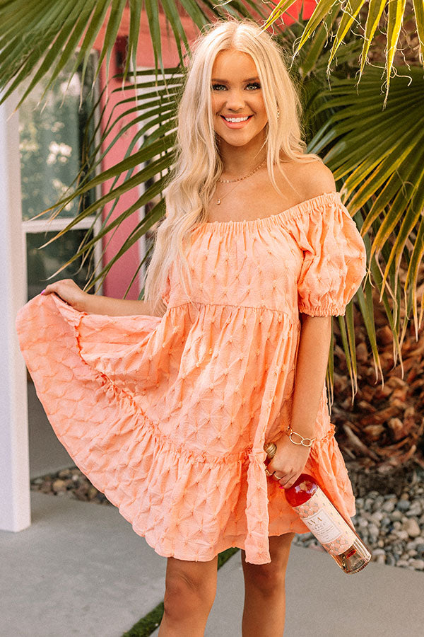 Connecting Over Cocktails Shift Dress In Peach