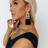 Take A Minute Earrings In Black Image - 1