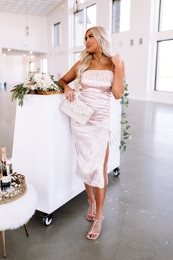 Counting Down To Champagne Ruched Midi Image - 4