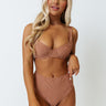 Lovely Lagoon Bikini Top in Dark Latte Image - 1