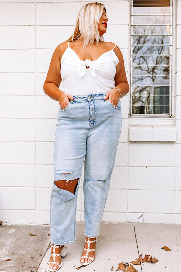 Risen The Brantley High Waist Relaxed Jean In Light Wash Curves Image - 1
