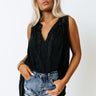 Sunny Destination Lace Tunic In Black Image - 1