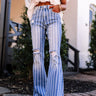 The Coston High Waist Distressed Flare in Light Wash Image - 1