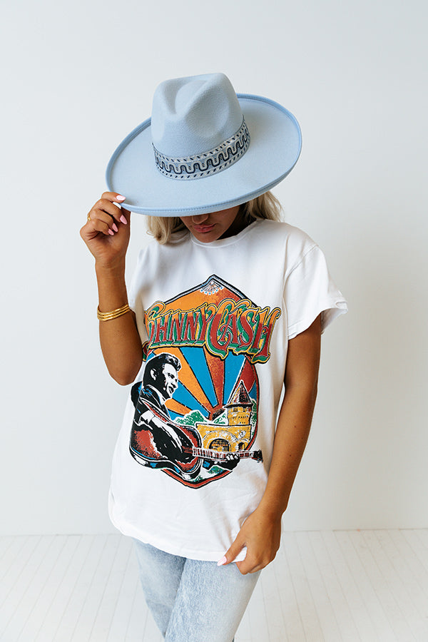 Johnny Cash Distressed Graphic Tee Image - 4