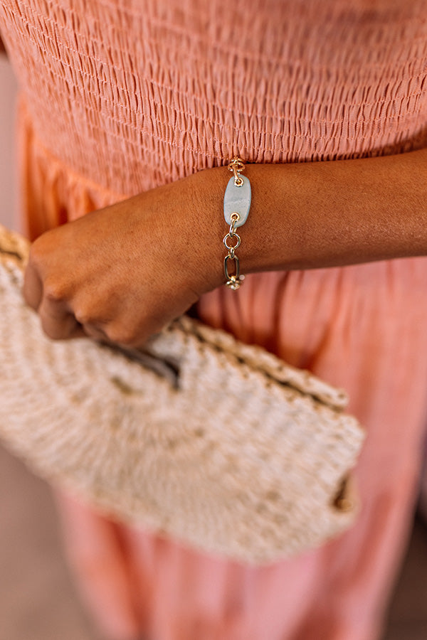 Kendra Scott Ashlyn Gold Chain Bracelet In Teal Amazonite Image - 2