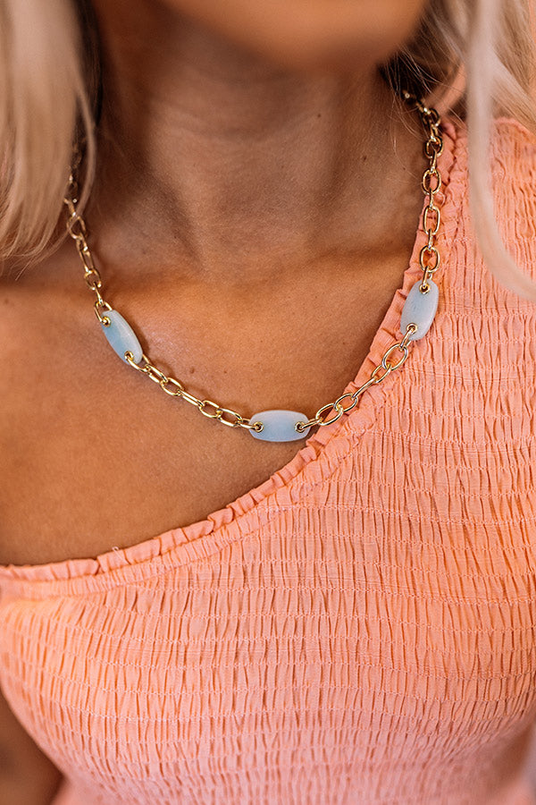 Kendra Scott Ashlyn Gold Mixed Chain Necklace In Teal Amazonite