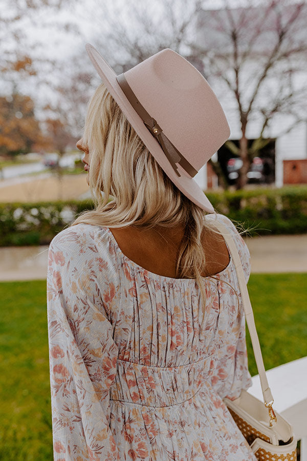 Country Cottage Felt Fedora In Blush Image - 1