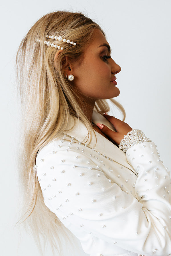 Pearl Bobby Pins 2 pc Set Image - 1