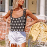 Sunny With A Chance Of Sand Crochet Tank In Black Image - 1