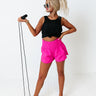 Back At It Again Shorts In Hot Pink Image - 1