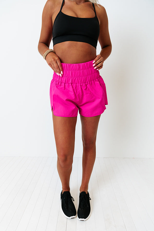 Back At It Again Shorts In Hot Pink Image - 2