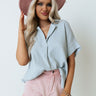 California Cabana Shift Top In Sky Blue Image - 1