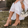 The Lyssi Faux Leather Heel In Tan Image - 1