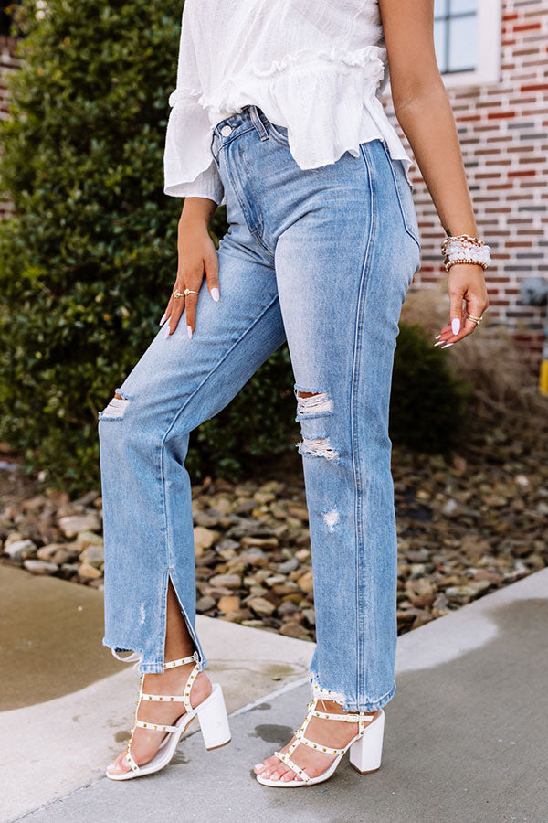 The Leena High Waist Distressed Relaxed Jean Image - 2