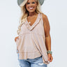 Sunshine Needed Shift Top In Warm Taupe Curves Image - 1