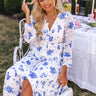 Seas The Moment Floral Maxi in Blue Image - 1